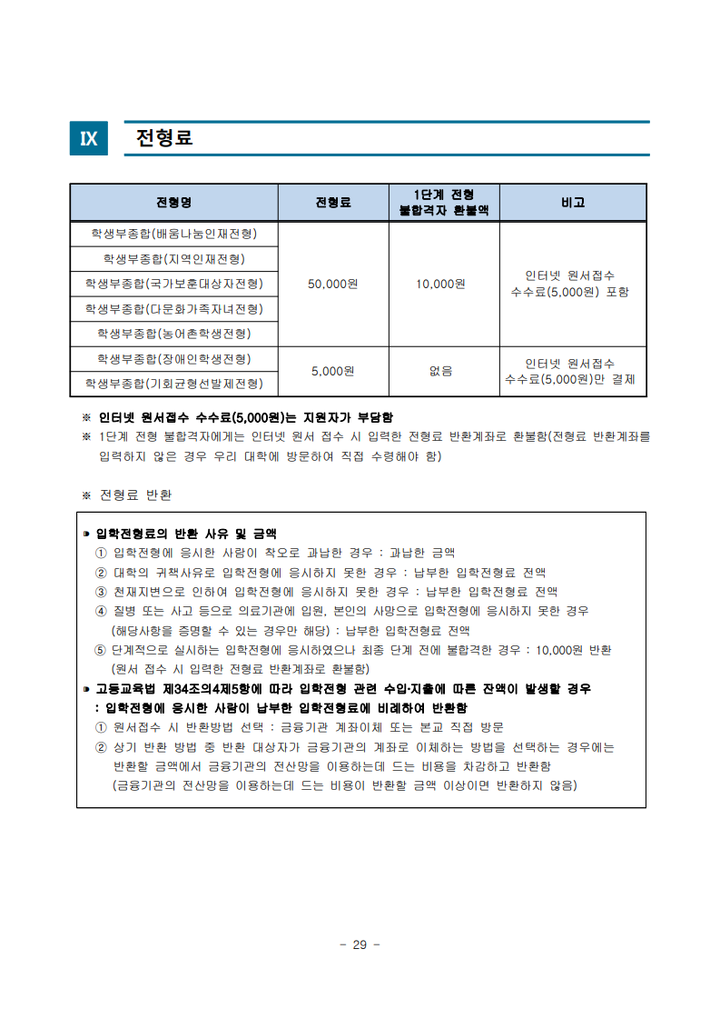 2025학년도 수시모집 모집요강